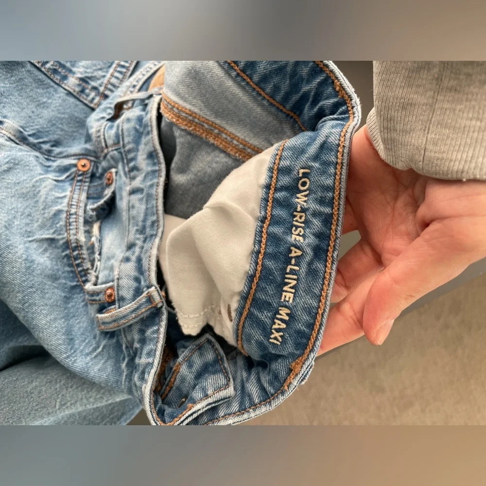 NWOT American Eagle 100% Cotton Low Rise Maxi Skirt Size 6 - Picture 9 of 10